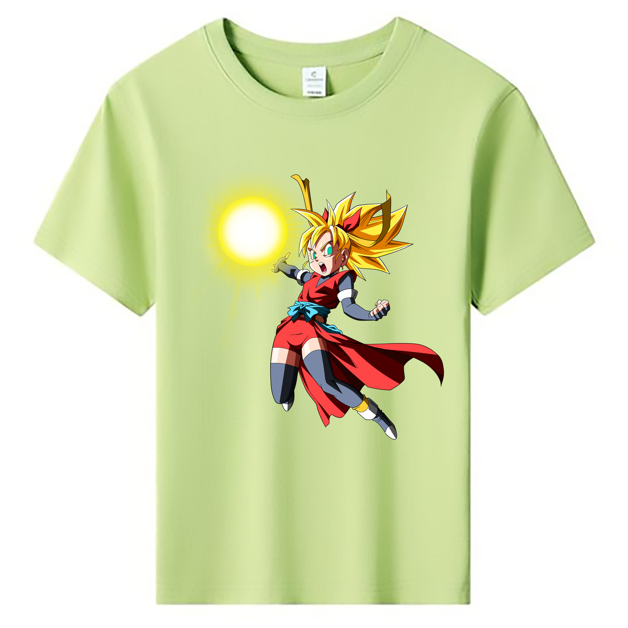 （画像用） ドラゴンボール カリフラ DRAGON BALL Caulifla 綿100％キッズTシャツ（フロントプリント）